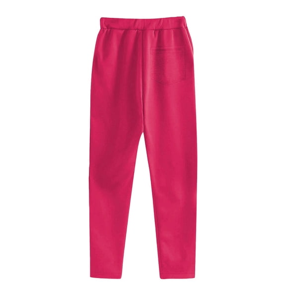 Costeam Womens Solid Soft Jersey Straight Ankle Sweat Pants Dual Side Slant Hand Pockets Front Drawstring Elastic High Waist Loose Relaxed Fit Lightweight Casual Lounge Full Length Long Trousers