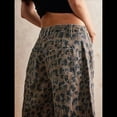 thumbnail image 4 of Vaqueros de Tiro Medio para Mujer, Estilo Vintage, Holgados, de Pierna y Estilo Boyfriend, Estilo Y2K Leopardo Marrón M, 4 of 7