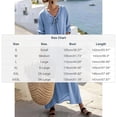 thumbnail image 2 of Mgmyaa Women's Casual V-Neck Long Sleeve Solid Loose Tent Long Dress, 2 of 6