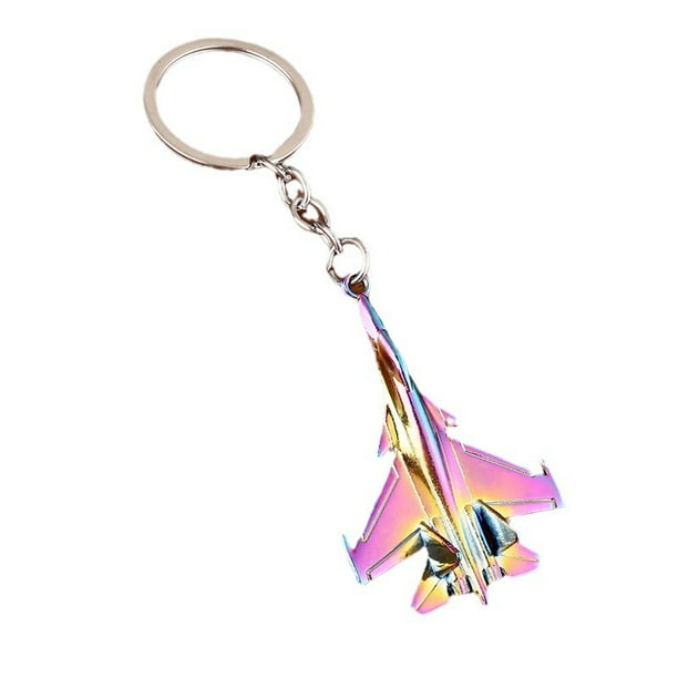 Llavero holográfico Fighter Jet de aleación de zinc, 6,4 x 4,3 cm