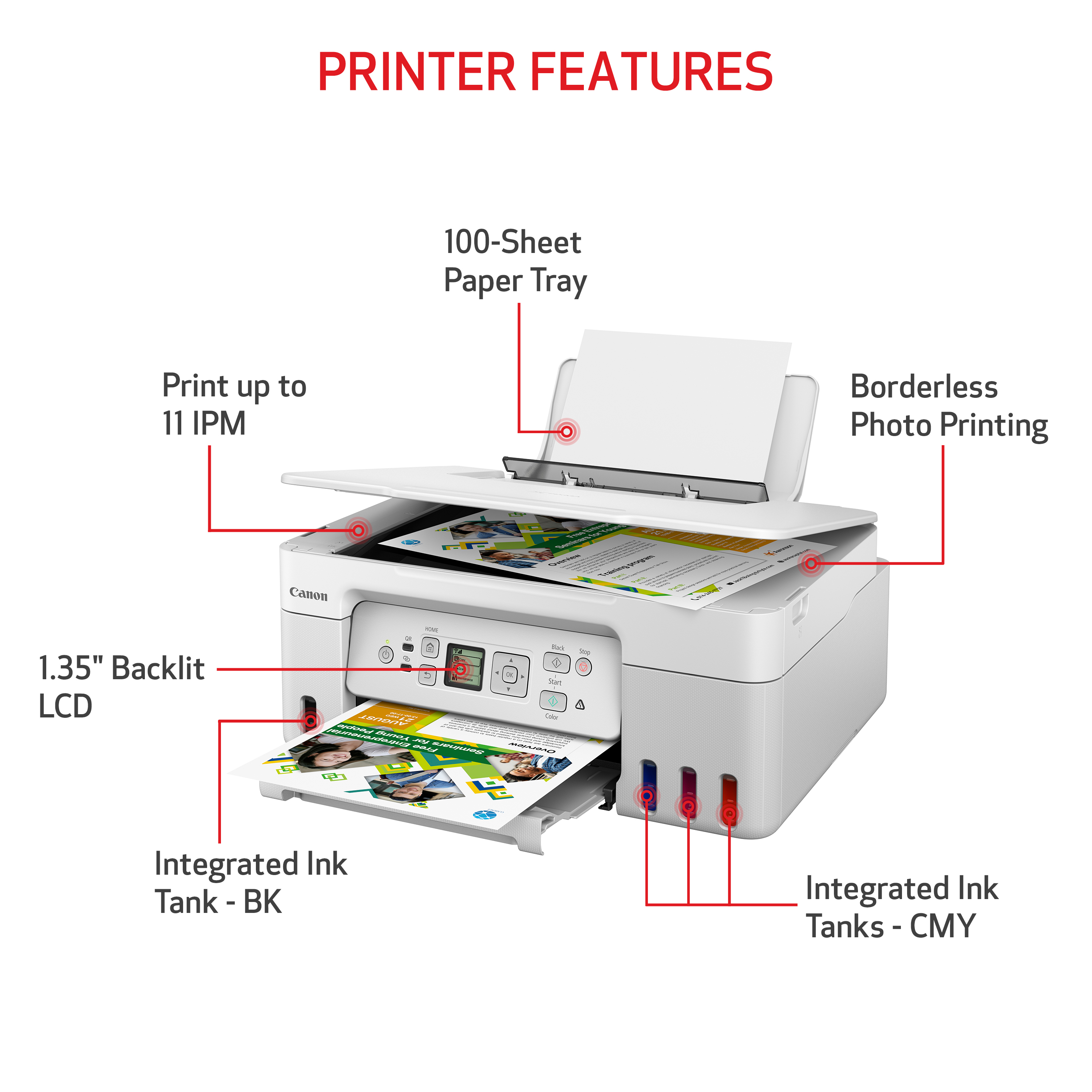 Canon PIXMA G3270 MegaTank All-In-One Wireless Printer photo 5