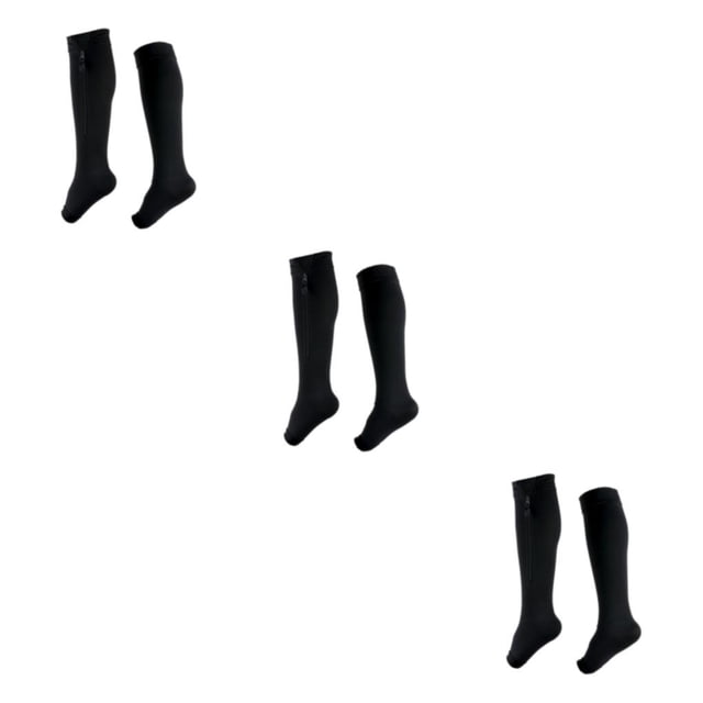 Calcetines de compresión Minnieouse para hombre graduados negro 4XL
