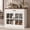 Rustic White, variant on Afuhokles Small Coffee Bar Cabinet, 31.5" Sideboard Buffet with Glass Doors and Drawer, Rustic White