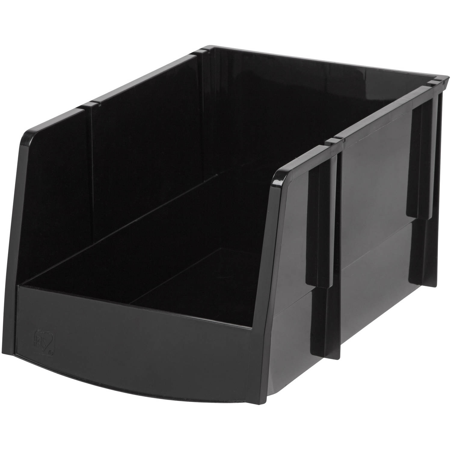 IRIS Jumbo Stacking Storage Bin Black Walmart