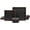Metallic bronzed edge, variant on 12 count Melamine Plates and Bowls Sets Square Dinner Set with Plates, Dishes, Bowls, Black Square Dinnerware Sets -Serving Platers for 4 Dishwasher Safe