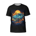 thumbnail image 5 of Generic California Car Letter Graphic Print T-shirts Men's Short Sleeve T-shirt (Multiple Styles) Black, 5 of 7