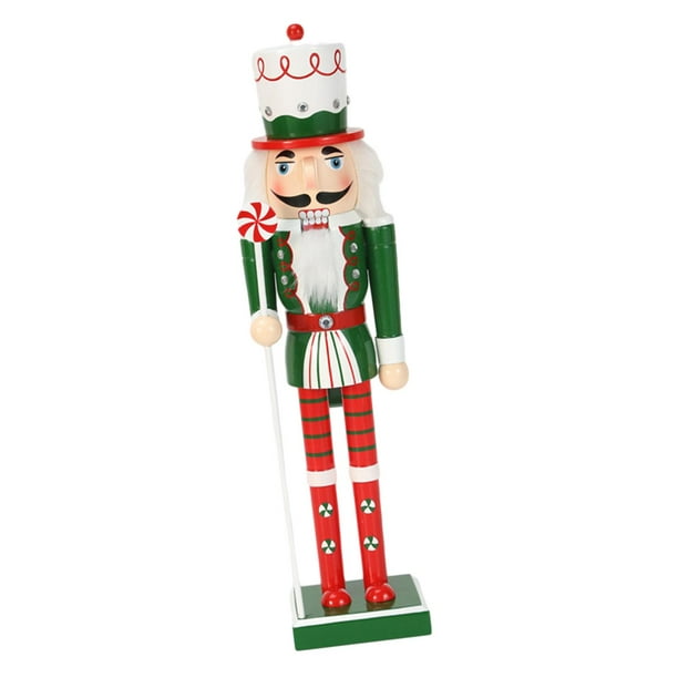 Adorno navideño de cascanueces, figura tradicional de juguete, 9,84 pulgadas, figura de utilería para fotos D