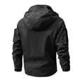 thumbnail image 4 of WTOBBY Men's Slim Fit Casual Jacket with Hood - Fast-Drying Windbreaker for Mountaineering, Outdoor Sportswear, Perfect for Active Lifestyles and Lightweight Protection,Black L, 4 of 4