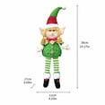 thumbnail image 3 of Plumora Christmas Long Legs Sitting Elf with Light - Cute Plushies for Tabletop, Stuffed Animal Decor for Shelf Mantel, Festive, 3 of 3