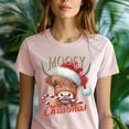 thumbnail image 5 of Mooey Christmas T-Shirt | Funny Cow Holiday Graphic Tee, Heliconia, Size 2XL, 5 of 6