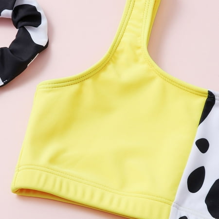 

Gubotare Kids Toddler Baby Girls Spring Summer Print Cotton Sleeveless Quick Dry Print Bikini 3PC Beach Girls Swimsuits 7 16 YE1 12-14 Years