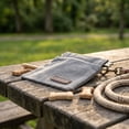thumbnail image 3 of Dog Treat Pouch, Gray Canvas Moisture Resistant Portable, 1 Pack Clip On Pet Training Snack Bag, for Outdoor Walking Dog Puppy Training Reward Carry Storage, 3 of 4