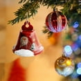 thumbnail image 4 of Adornos colgantes festivos en forma de campana: adornos metálicos brillantes con diseño de Papá Noel, duraderos y fáciles de colgar en el árbol de Navidad, la ventana, la puerta o la decoración d..., 4 of 4