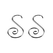 Christmas Ornament Hooks Silver, Spiral Christmas Ornament Hooks, Christmas S Shaped Ornament Hangers for Hanging Christmas Balls, Christmas Tree Party Decoration 2 Pack ( 80 Count)