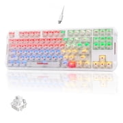 DarkBeacon Mechanical Gaming Keyboard, 87 Keys TKL Wired Keyboards, Hall Effect Magnetic Switch, RGB Backlit, 75% Compact Keyboard, White