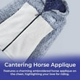 thumbnail image 4 of Sagefinds Embroidered Cantering Horse Jacket - Women’s Hooded Sherpa Coat - Zip Front Hoodie - Medium, 4 of 8