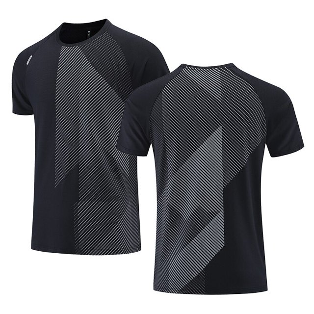 Camiseta de Correr de Secado Rápido, Top de Fitness, Ropa Deportiva, Entrenamiento en Gimnasio, Trotar, Jersey Informal, Transpirable, Prenda para Hombre