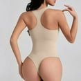 thumbnail image 4 of Gvdentm Shapewear Tummy Control Bodysuit for Women Seamless Body Shaper Sculpting Snatched Waist Trainer Thong Body Suit Shapewear for Women(Beige,3XL), 4 of 6