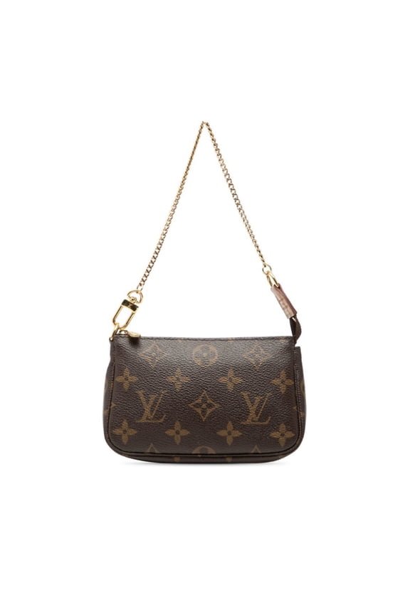 Pre-Owned Louis Vuitton Monogram Accessoires Pouch Chain Mini Handbag M58009 Brown... (Good)