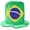 Brazil, variant on Petitebelle National Flag Costume Hat (Spain, One Size)