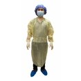 thumbnail image 1 of Jinsinto Robe d'Isolement avec Poignets Élastiques, Quantité Universelle, Jaune (Lot de 10), 1 of 2