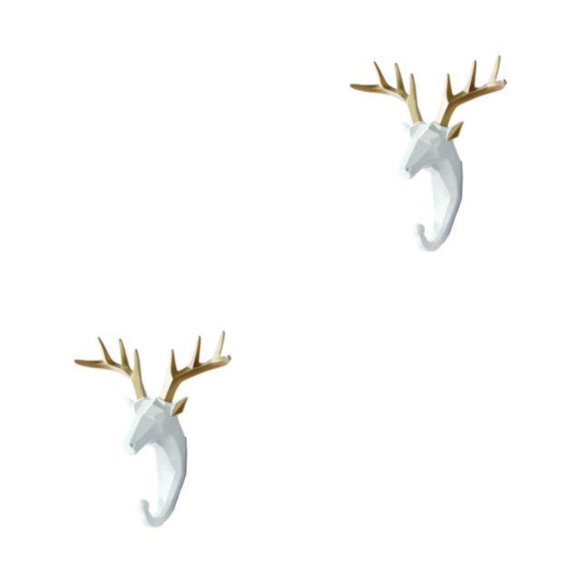 Maytalsory Animal Head Key Hook Sturdy And Durable Construction Adding Touch Of Whimsy White gold (deer) 2Set