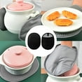thumbnail image 7 of Silicone pot holder Set: Heat resistant oven heat pad with pocket non-slip grip Large pot holder for kitchen baking cooking - black, 7 of 7
