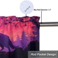 thumbnail image 5 of Wolf Curtains Valances for Home Decor Wild Animal Howling Under The Moon Purple Starry Sky Window Treatment Valance Curtains for Bathroom 54 by 18 in, 1 Panel, 5 of 6