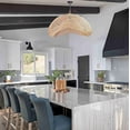 thumbnail image 3 of FOREVER BAMBOO Indonesia Handmade Natural Rattan Pendant Light Shade Wicker Light Fixtures Luxurious Bean Shape Woven Lampshade Chandelier Interior Decor, 12 in H x 24 in W, 3 of 10