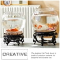 thumbnail image 3 of STRANDCHIC 1Set Globe Shaped Plastic Fish Bowl Decorative Desktop Fish Tank for Living Room, 3 of 8
