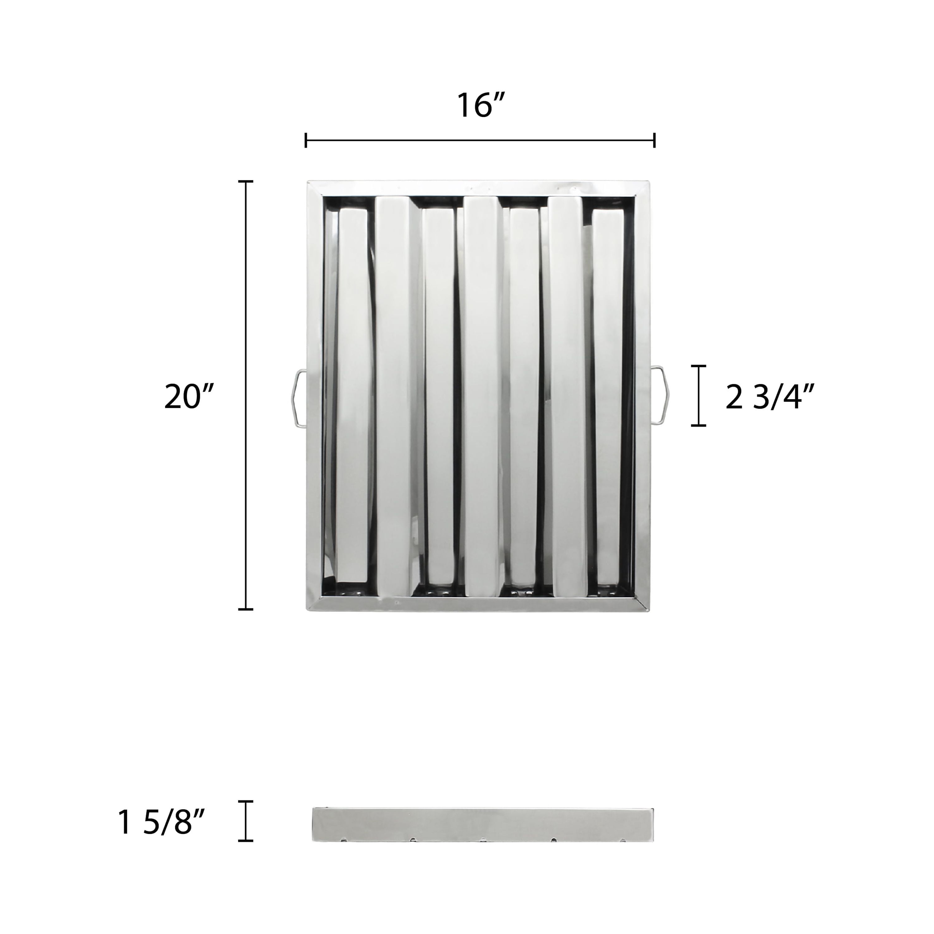 Excellante Hood filter 16" x 20", stainless steel, comes in each
