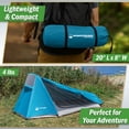 thumbnail image 6 of Wakeman Outdoors Single Person Tent - Ultralight 1 Person Camping Tent with Rainfly and Bag, Blue, 6 of 8