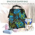 thumbnail image 5 of Fuzoiu Play Game Print Diaper Bag Backpack,Baby Essentials Travel Tote,Multi function Waterproof Diaper Bag, Travel Essentials Baby Bag - Unisex, 5 of 6