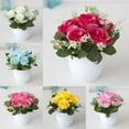 thumbnail image 2 of LUDLZ Artificial Flowers 20cm “Artificial” Plastic Pink Roses Home Decoration Bouquet, 2 of 2