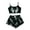 e-87Dark Green26, variant on MEZZALL Women 2 Piece Pajama Sets Graphic Print Cami Crop Tops and Shorts Sleepwear with Scalloped Nightwear