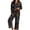 A255 Black, variant on Women'S Pajamas Halloween Bat Print Sleepwear Fall Cozy Long Sleeve Top Full Length Bottoms Loungewear 2 Piece Comfortable Jammies Size L Black