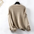 thumbnail image 4 of Giftesty Sweaters for Women Plus Size Women's Casual Round Neck Long Sleeve Sweater Knitted Stripe Loose Blouse Tops, 4 of 4
