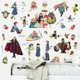 thumbnail image 4 of 44 PCS For Studio Ghibli Theme Wall Stickers Anime – Cartoon Character Totoro PVC Removable DIY Wall Decals for Bedroom, Spirited Away, Living, Playroom Decor, 9.84x17.72 Inch, 4 Sheets Set, 4 of 5