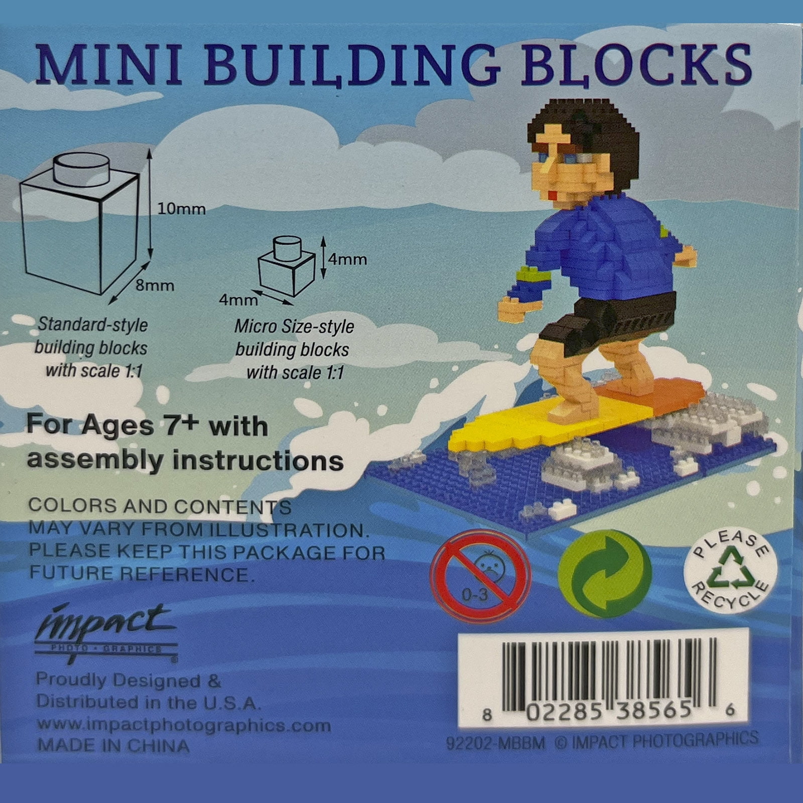 Hawaiian Collectible Mini Building Block Surfer