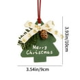 thumbnail image 3 of HomeDM Christmas Ornaments Merry Christmas Gift Tags Xmas Tree Hanging Pendant Christmas Tree Ornaments Holiday Indoor Decor, Xmas Tree Wreath Decorations Gift Wrapping Green, 3 of 6