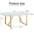 thumbnail image 2 of Modern Dining Room Set,71" White Dining Table Sets For 6,1 Table, 2 of 6