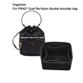thumbnail image 2 of Organizador de bolso de hombro tipo cubo de nailon Re-Nylon apto para Duet, inserto de fieltro hecho a mano personalizable, 2 of 5
