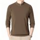 thumbnail image 2 of pstuiky camisetas de manga larga para hombre, Camiseta de manga larga con cremallera de dos caras y cuello redondo para hombre, sudadera con capucha cálida Tops de talla grande para hombre m, 2 of 2