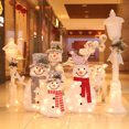 thumbnail image 2 of Christmas Home Decor Accessories White Snowman Fawn Elk with LED Lights Deer Up Model for Home Light-Up Party Ornaments, 2 of 5