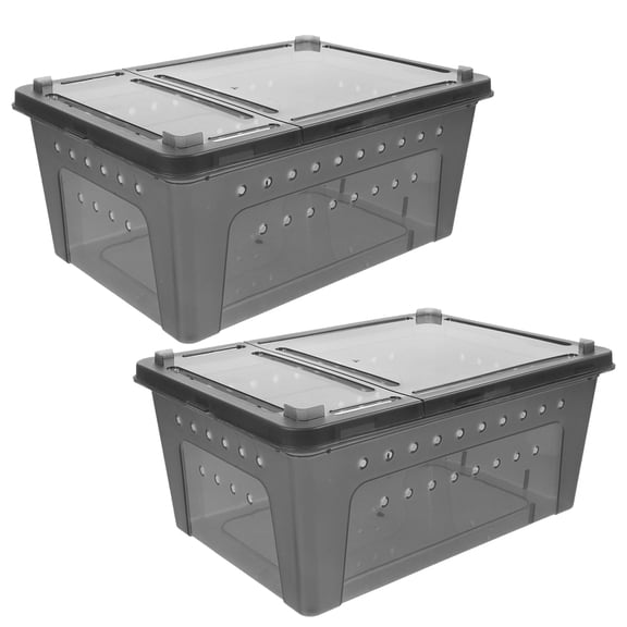 Raindrops 2 Pcs Enclosure Habitat Baby 26.00X18.00X11.00CM Grey