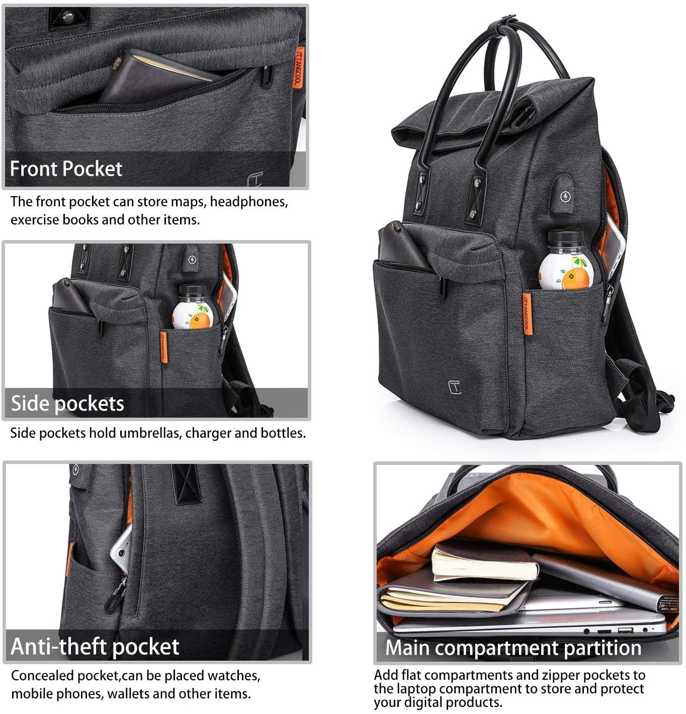 Wind Took Laptop Backpack for Women and Men Travel Computer Bag School