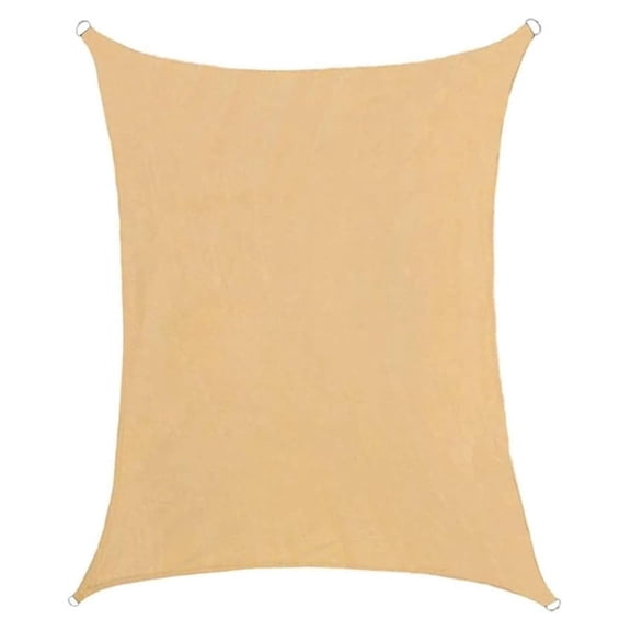 Rectangle Sun Shade Sail for UV Ray Protection & Cover Shade | Water-Resistant HDPE (Desert Sand, 10 x 13')
