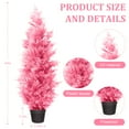 thumbnail image 3 of LINBONIO 5 ft Pink Artificial Cedar Tree UV Protection Faux Cedar Pines Outdoor Garden Office Store Front Porch Decoration 2 Pack, 3 of 8