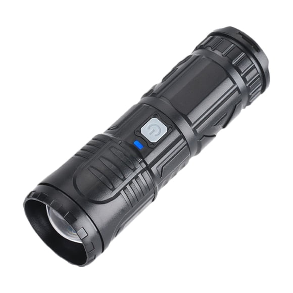P-742 Lampe de Poche à Lumière Puissante Longue Portée Télescopique Portable Lampe de Poche à DEL avec Fonction de Banque d'Alimentation Chargement Usb Mise au Point Réglable Usage Extérieur