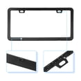 thumbnail image 4 of Unique Bargains 2 Pcs Car License Plate Frame Bling Black Rhinestone Holder Universal 2 Holes, 4 of 6